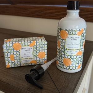 BEEKMAN 1802 Mandarin Thyme Goat Milk Hand & Body Wash Plush Hand Soap NEW
